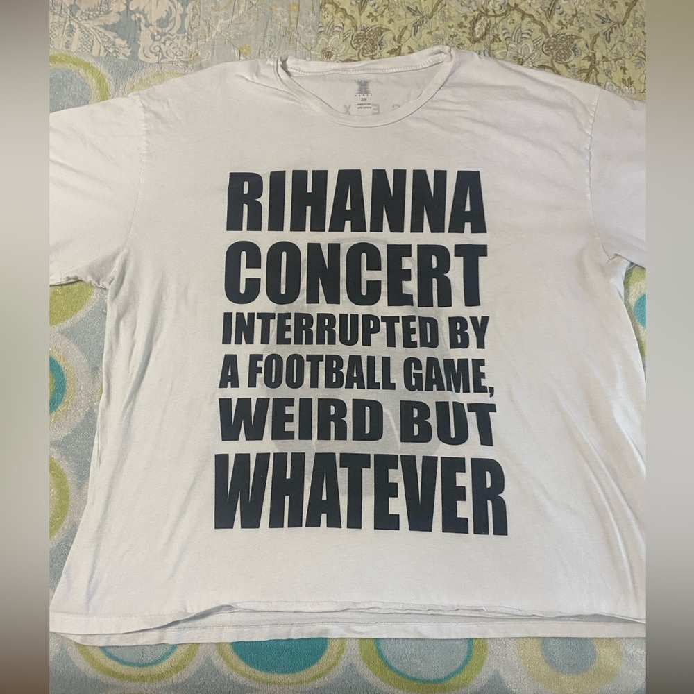 Rihanna Savage X Fenty 3X White Super Bowl T